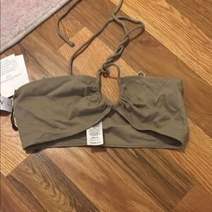 Aritzia Taupe Crop Top